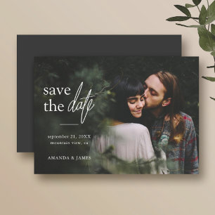 Convite Magnético Foto simples e moderna Casamento Salve a Data