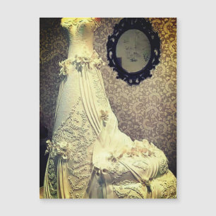Convite Magnético Fotografia de Bolo de Vestido de Noiva