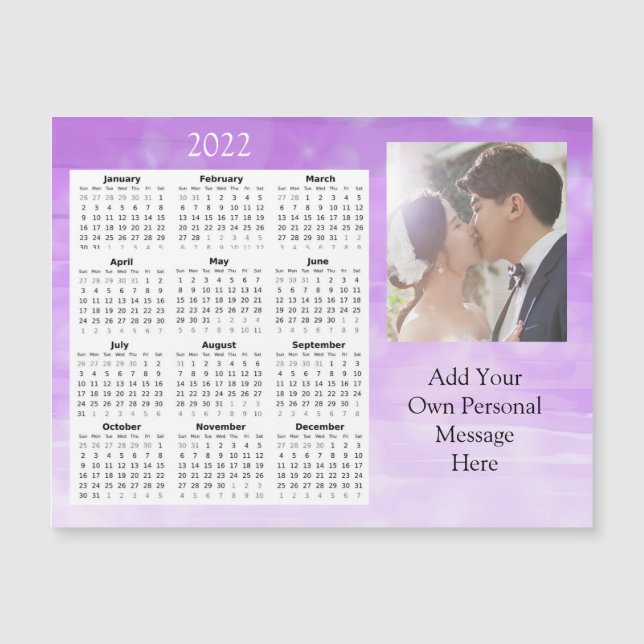 Convite Magnético Fotográfico de Casamento Calendá (Frente)