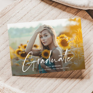 Convite Magnético Fotomilhas de Graduação com Letra Moderna