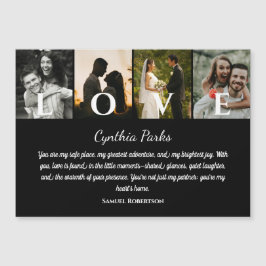 Convite Magnético Fotos Personalizadas 4 Pretas Elegantes Para Casam