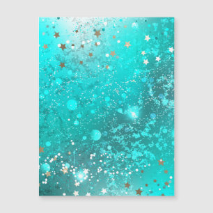 Convite Magnético Fundo do Mint Turquoise Foil