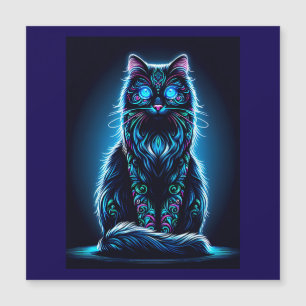 Convite Magnético Fundo Neon Cat Vivid - 97948
