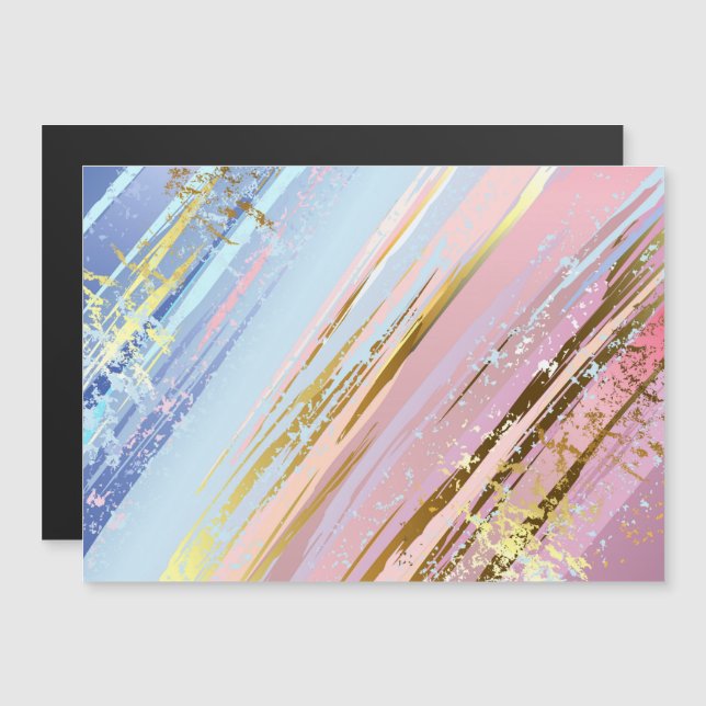 Convite Magnético Fundo Rosa Texturizado (Frente/Verso)