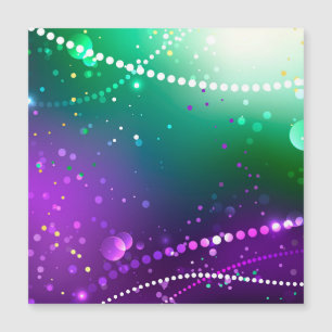 Convite Magnético Fundo Roxo Festivo de Carnaval