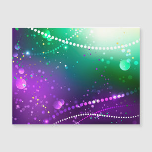 Convite Magnético Fundo Roxo Festivo do Carnaval