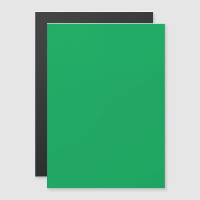 Convite Magnético Fundo Verde Sólido (Frente/Verso)