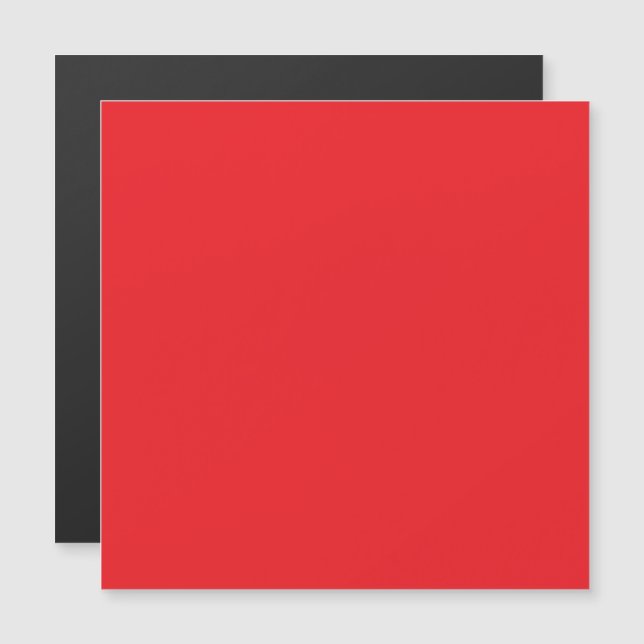 Convite Magnético Fundo Vermelho Sólido (Frente/Verso)