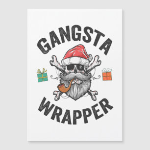 Convite Magnético Gangsta Wrapper Engraçado Papais noeis de Natal Pr