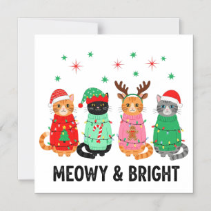 Convite Magnético Gato de Natal