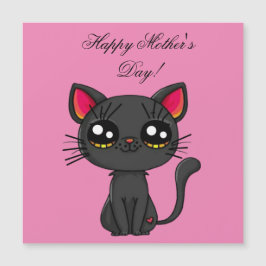 Convite Magnético Gato Feliz Dia das Mães