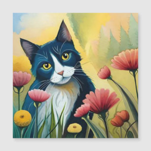 Convite Magnético Gato FLoral