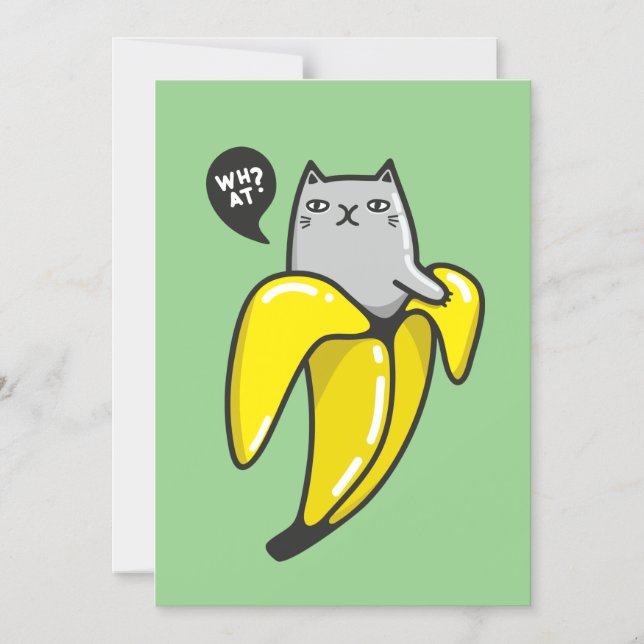 Convite Magnético Gato na banana (Frente)