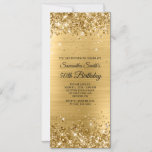 Convite Magnético Glittery Brushing Gold Foil 50th Birthday<br><div class="desc">Um convite de 50 anos para ela. Brilhante de ouro brilhante com faíscas contra uma imagem gráfica de folha metálica esfregada e falsa. Personalize a caligrafia e os estilos de fontes conforme necessário para criar seu próprio convite para a celebração glamourosa de marcos. Todos os elementos brilhantes e brilhantes neste...</div>