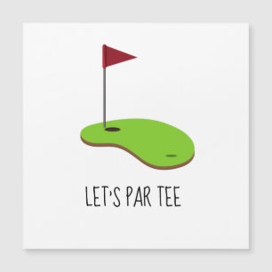 Convite Magnético Golf, vamos pintar uma árvore com uma bandeira de