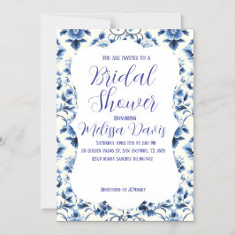 Convite Magnético Grace Chinoiserie Bridal Shower Invitation