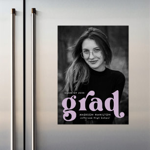 Convite Magnético Graduação de Fotografia da Tipografia Lilac Negr
