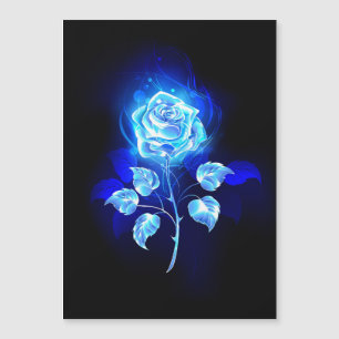 Convite Magnético Gravação de Rosa Azul