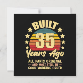 Convite Magnético Há 35 Anos Todas as Peças Originais Aniversário de