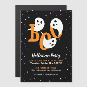 Convite Magnético Halloween Boo Fantasma Confetti Invation Magnet