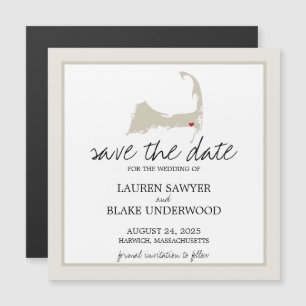 Convite Magnético Harwich Cape Cod Wedding Salvar Data