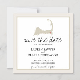 Convite Magnético Harwich Cape Cod Wedding Salvar Data
