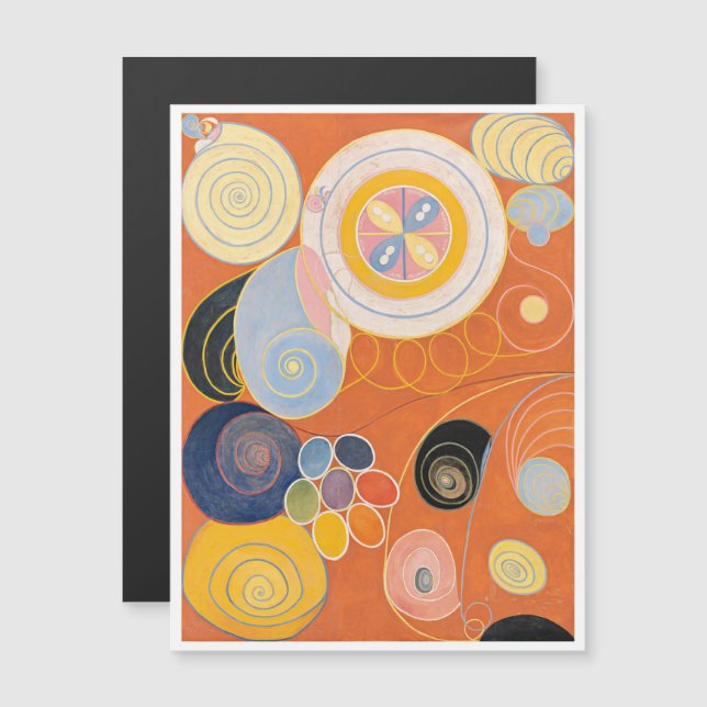 Convite Magnético Hilma Af Klint, Os Dez Maiores No3, Abstrato Art (Frente/Verso)