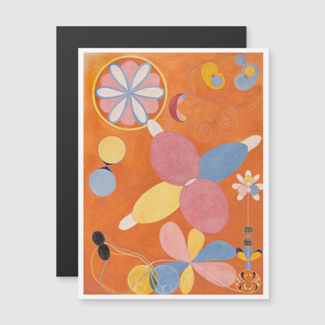 Convite Magnético Hilma Af Klint, Os Dez Maiores No4, Abstrato Art (Frente/Verso)