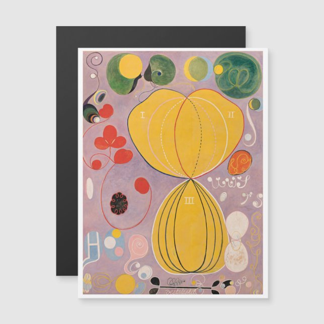 Convite Magnético Hilma Af Klint, Os Dez Maiores No7, Abstrato Art (Frente/Verso)