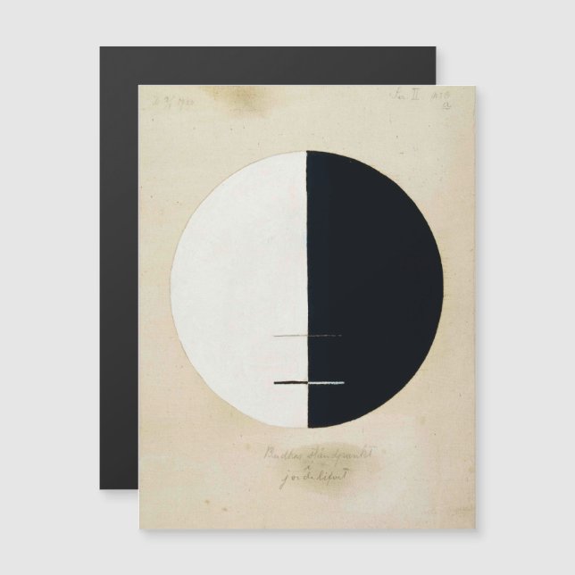 Convite Magnético Hilma Af Klint, ponto de vista de Buda, Abstrato A (Frente/Verso)