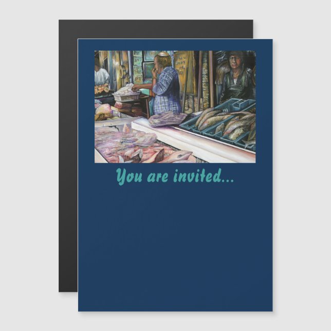 Convite Magnético Homens do Deserto, Presentes do Mar, Jerusalém (Frente/Verso)