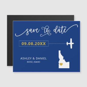 Convite Magnético Idaho Wedding Save the Date Card, Mapa