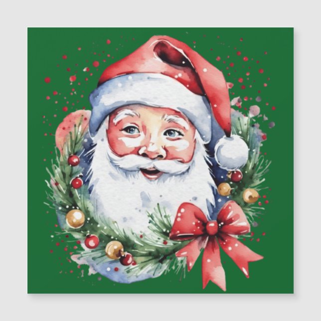 Convite Magnético Ideias de presentes do Papai Noel (Frente)