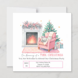 Convite Magnético I'm Dreaming of a Pink Christmas Magnet Card