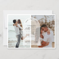 Ímã de calendário com foto de Save the Date