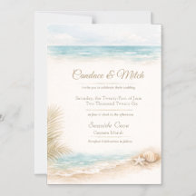 Ímã de Casamento de Destino Tema Praia
