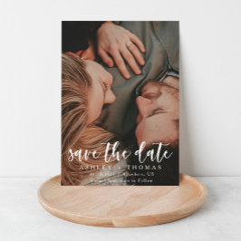 Convite Magnético Ímã de Casamento Moderno Foto Vertical Elegante