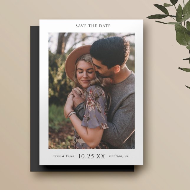 Convite Magnético Ímã de Casamento Salve a Data com Foto (Criador carregado)