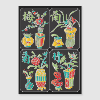 Convite Magnético Ímã de Flores/Estações Planas MJ