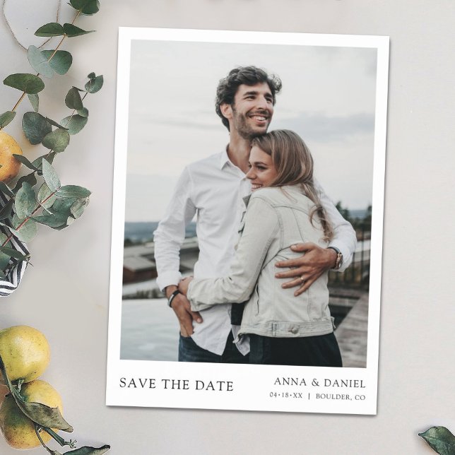 Convite Magnético Ímã de Foto para Salvar a Data de Casamento Simple (Criador carregado)