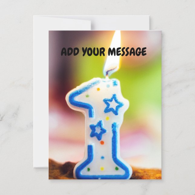 Convite Magnético 🎂 Ímã de lembrança de 1º aniversário Personalizáv (Frente)