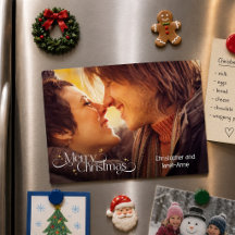 Ímã de Natal de Foto de Recém-Casados