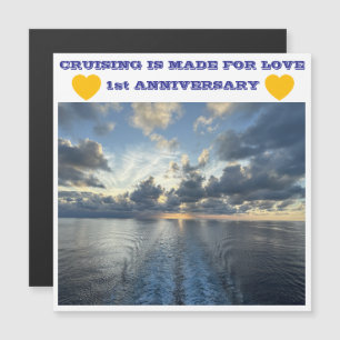 CONVITE MAGNÉTICO ÍMÃ DE PORTA DE CRUISE DE 1º ANIVERSÁRIO