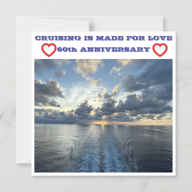 CONVITE MAGNÉTICO ÍMÃ DE PORTA DE CRUISE DE 60º ANIVERSÁRIO (Frente)