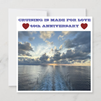 CONVITE MAGNÉTICO ÍMÃ DE PORTA DE CRUISE DO 40º ANIVERSÁRIO