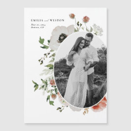 Convite Magnético Ímã de Salvar a Data de Casamento Outono Boêmio