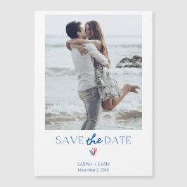 Convite Magnético Ímã de Save the Date de Lagosta de Foto Náutica