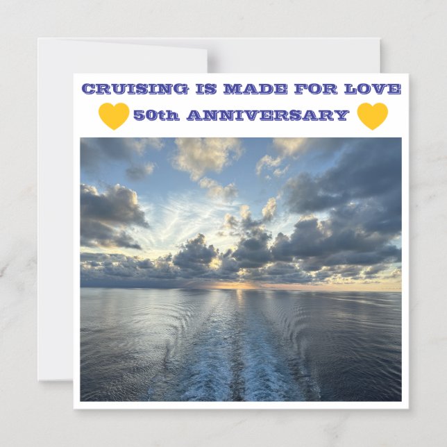 CONVITE MAGNÉTICO ÍMÃ PARA PORTA DE CRUISE DE 50º ANIVERSÁRIO (Frente)