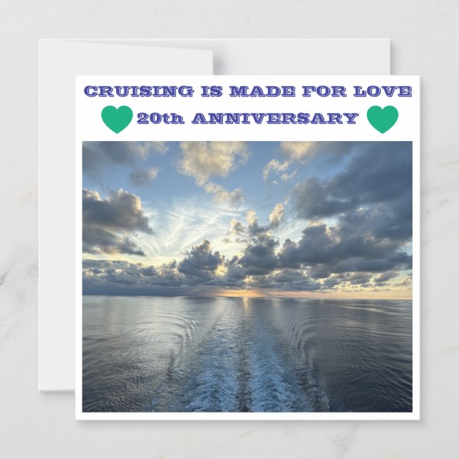 CONVITE MAGNÉTICO ÍMÃ PARA PORTA DE CRUISEIRO DE 20º ANIVERSÁRIO (Frente)