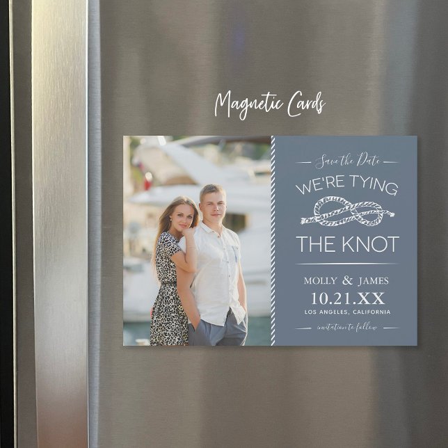 Convite Magnético Imã salve a data de Fotografias do Casando Náutico (Criador carregado)